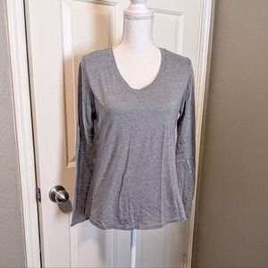 ZELOS Heather Gray Women's Long Sleeve Top
